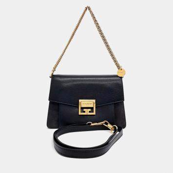 Pre Owned Givenchy Black Leather GV3 Small