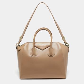 Pre Owned Givenchy Antigona Medium Beige Leather Satchel