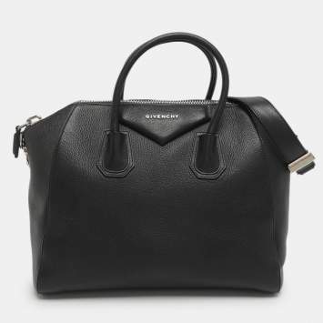 Pre Owned Givenchy Antigona Medium Black Leather Satchel