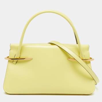 مملوكة مسبقًا Givenchy Pinch Medium Lime Green Leather Tote