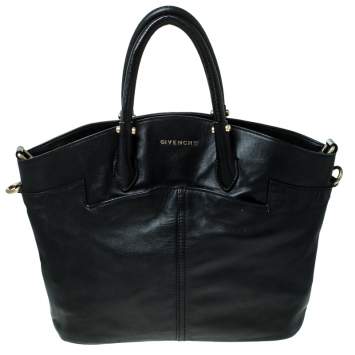 Pre Owned Givenchy Black Leather Front Pocket Satchel