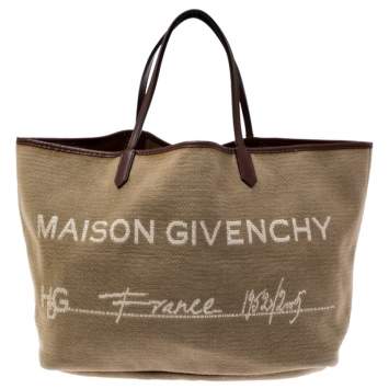 Pre Owned Givenchy Beige Fabric Antigona Maison Hdg Shopper Tote