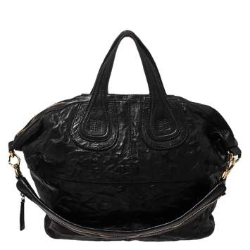Pre Owned Givenchy Black Leather Medium Nightingale Satchel