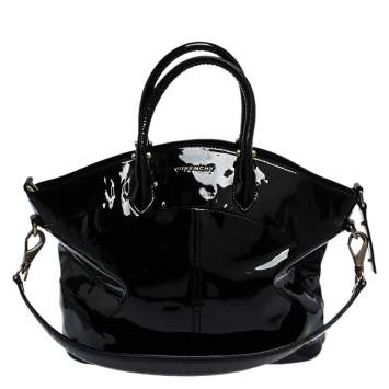 Pre Owned Givenchy Black Patent Leather Satchel