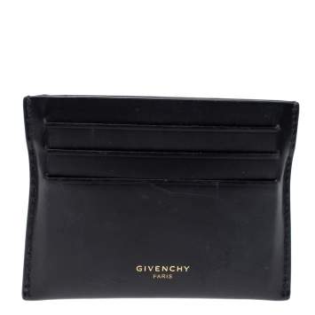 Pre Owned Givenchy Black Leather Star Card Holder