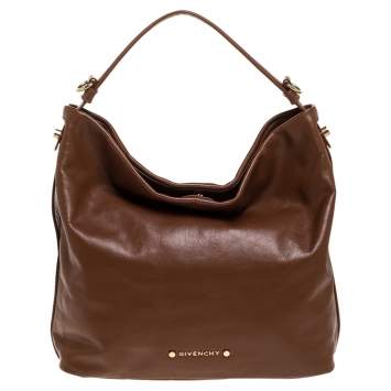 Pre Owned Givenchy Brown Leather Hobo
