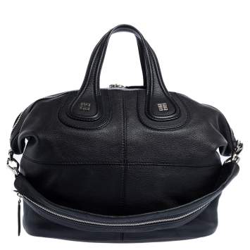 Pre Owned Givenchy Black Leather Medium Nightingale Satchel