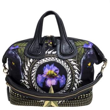 Pre Owned Givenchy Multicolor Printed Canvas and Leather Nightingale Satchel