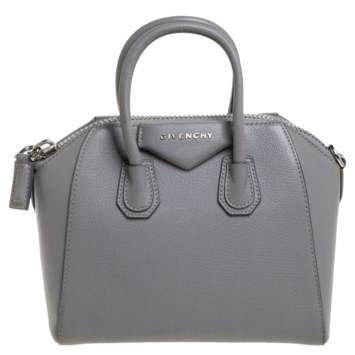 Pre Owned Givenchy Grey Leather Mini Antigona Satchel