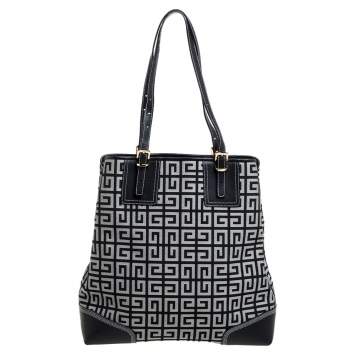 Pre Owned Givenchy Grey Monogram Canvas and Leather  Tote 