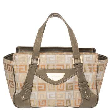 Pre Owned  Givenchy Muticolor Monogram Canvas And Leather Tote