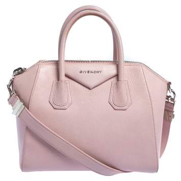 Pre Owned Givenchy Pink Leather Small Antigona Satchel