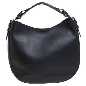 Pre Owned Givenchy Black Leather Medium Obsedia Hobo