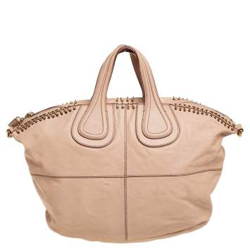 مملوكة مسبقًا Givenchy Beige Leather Ring Embellished Nightingale Bag