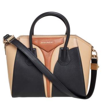Pre Owned Givenchy Tri Color Leather Small Antigona Satchel