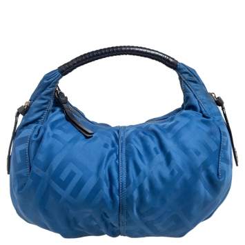 Pre Owned Givenchy Blue/Black Monogram Zip Hobo