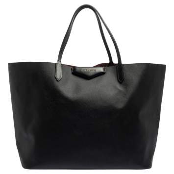 Pre Owned Givenchy Black Coated Canvas Large Antigona Shopping Tote