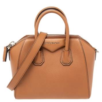 Pre Owned Givenchy Brown Leather Mini Antigona Satchel