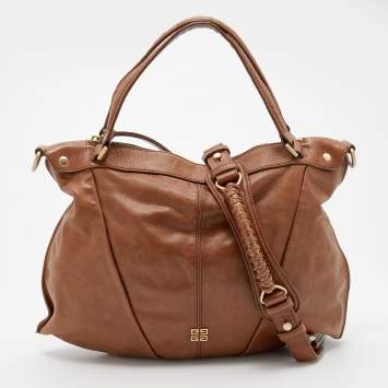 Pre Owned Givenchy Brown Leather Hobo