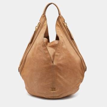 Pre Owned Givenchy Beige Leather Tinhan Hobo