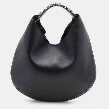 Pre Owned Givenchy Black Leather Infinity Hobo