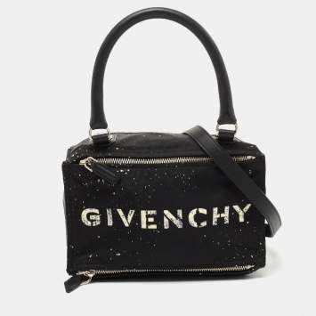 Pre Owned Givenchy Black Canvas and Leather Pandora Box Bag