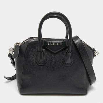 Pre Owned Givenchy Black Leather Mini Antigona Satchel