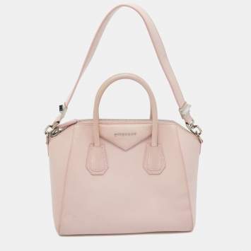 Pre Owned Givenchy Light Pink Leather Small Antigona Satchel
