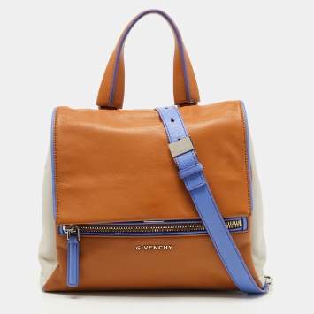 Pre Owned Givenchy Tri Color Leather Pandora Pure Top Handle Bag