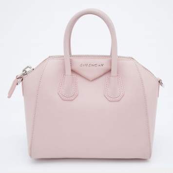 Pre Owned Givenchy Light Pink Leather Mini Antigona Satchel