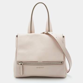 Pre Owned Givenchy Pink Leather Pandora Pure Flap Top Handle Bag