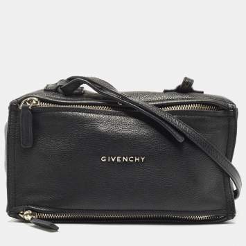 Pre Owned Givenchy Black Leather Mini Pandora Sugar Crossbody Bag