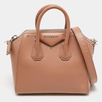 Pre Owned Givenchy Beige Leather Mini Antigona Satchel