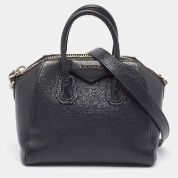 Pre Owned Givenchy Black Leather Mini Antigona Satchel