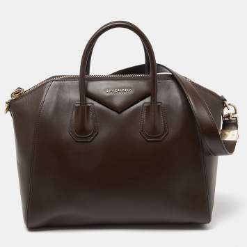 Pre Owned Givenchy Brown Leather Medium Antigona Satchel