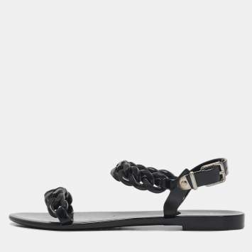 Givenchy Black Jelly Chain Flat Sandals Size 38