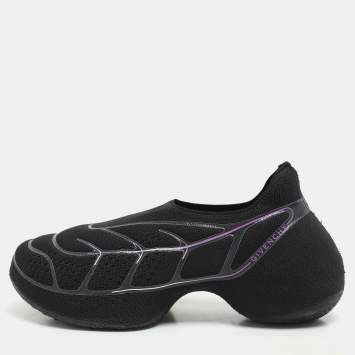 Givenchy Black Knit Fabric TK-360 Sneakers Size 37