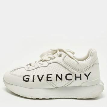 Pre Owned Givenchy GIV Runner Size 40 White Leather Lace Up Sneakers