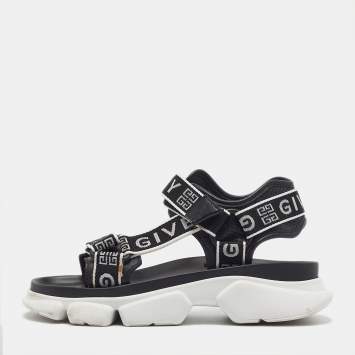 Pre Owned Givenchy Jaw Size 39.5 Black Leather Ankle Strap Sandals