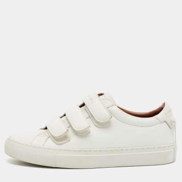 Pre Owned Givenchy Urban Street Size 35.5 White Leather Low Top Sneakers