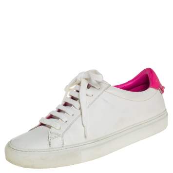 Pre Owned Givenchy White Leather Urban Street Low Top Sneakers Size 38