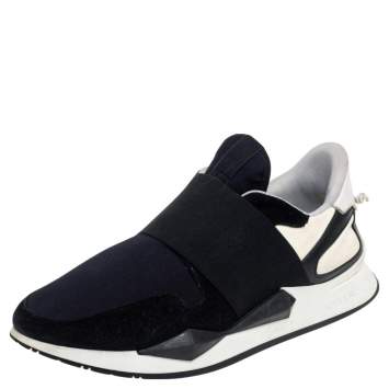 Pre Owned Givenchy Multicolor Suede and Nylon Runner Elastic Slip On Sneakers Size 38