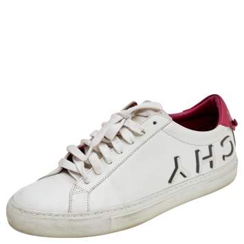 Pre Owned Givenchy Multicolor Leather Reverse Logo Urban Street Sneakers Size 38