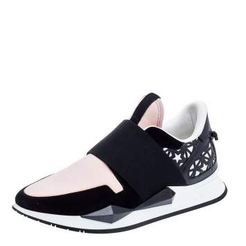 Pre Owned Givenchy Multicolor Neoprene and Leather Runner Elastic Slip On Sneakers Size 37