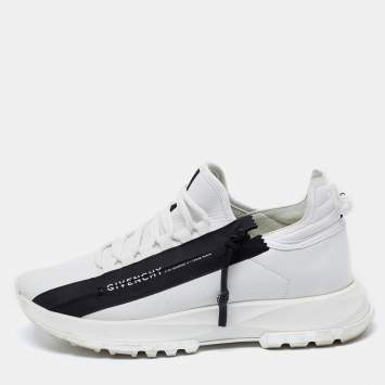 Pre Owned Givenchy White Leather Lace Up Sneakers Size 40