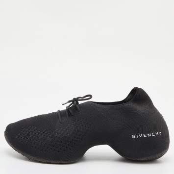 Pre Owned Givenchy Black Stretch Knit TK-360 Sneakers Size 36