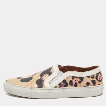 Pre Owned Givenchy Tricolor Animal Print Leather Skate Basse New Sneakers Size 38
