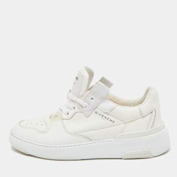 Pre Owned Givenchy White Leather Low Top Sneakers Size 39