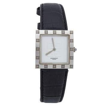 Pre Owned Givenchy White Stainless Steel Apsaras Women's Wristwatch 27MM