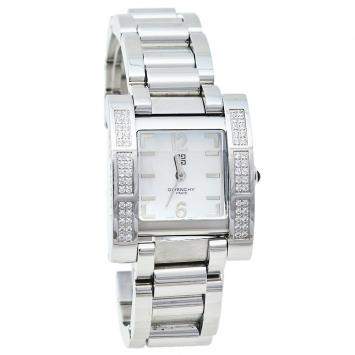 Pre Owned Givenchy Mother of Pearl Stainless Steel Koleos Women's Wristwatch 29 mm